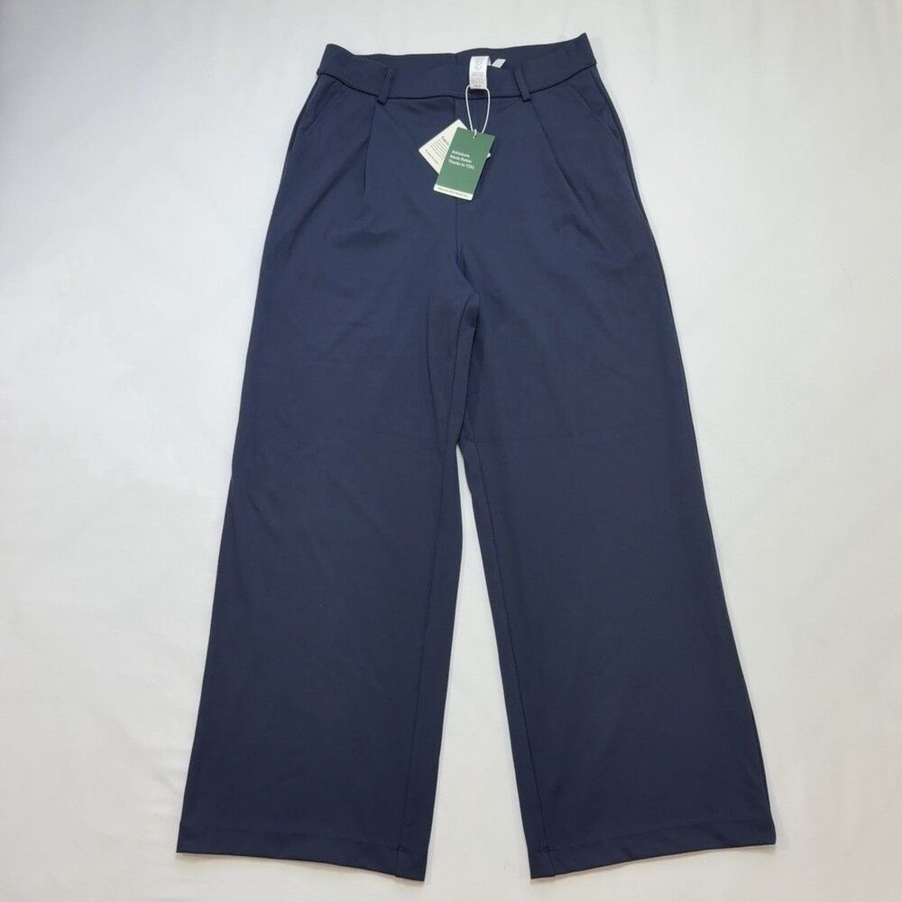 Halara Flex DayStretch High Waist Pocket Straight Leg Pants Blue PETITE SMALL